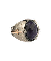 Men's Root Sapphire Ring in Sterling Silver