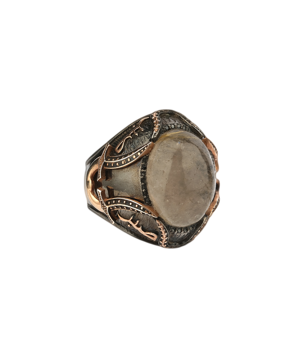 Men's Sterling Silver Agate Ring