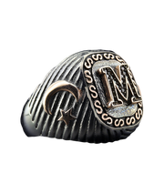 Men's Sterling Silver Initial Ring