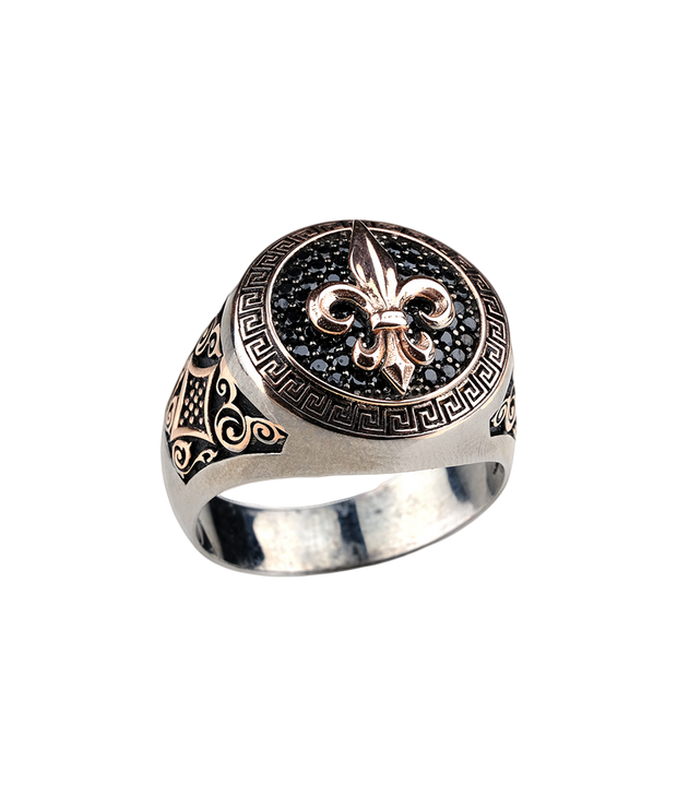 Men's Sterling Silver Fleur de Lis Ring