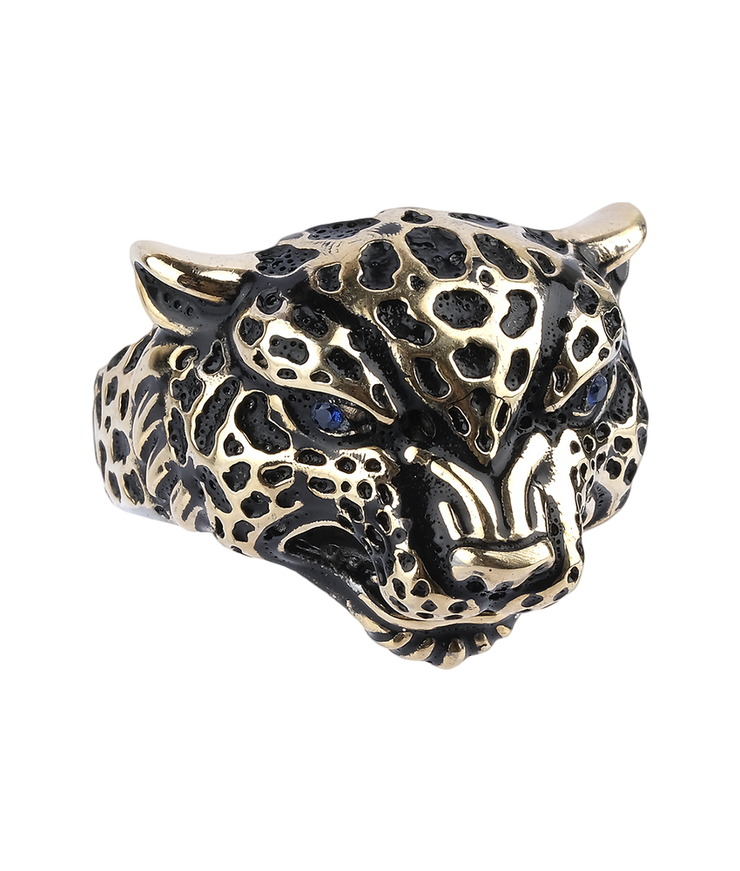 Men's Sterling Silver Tiger Ring