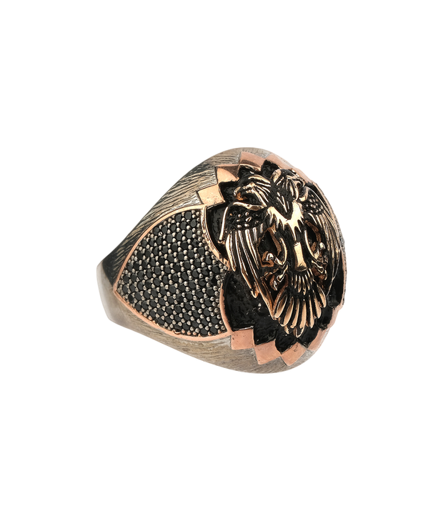 Men's Sterling Silver Double Head Eagle Ring