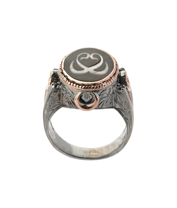Double Vav Symbol Ring in Sterling Silver