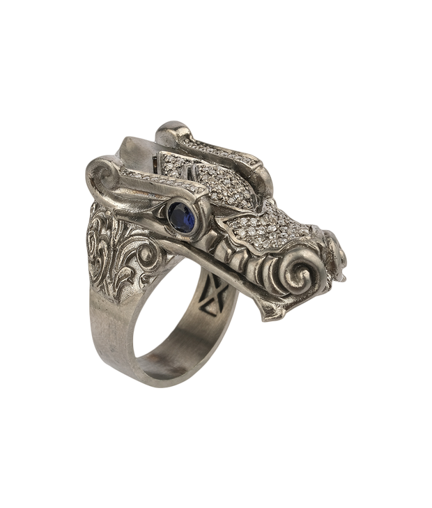 Men's Dragon Ring in Sterling Silver