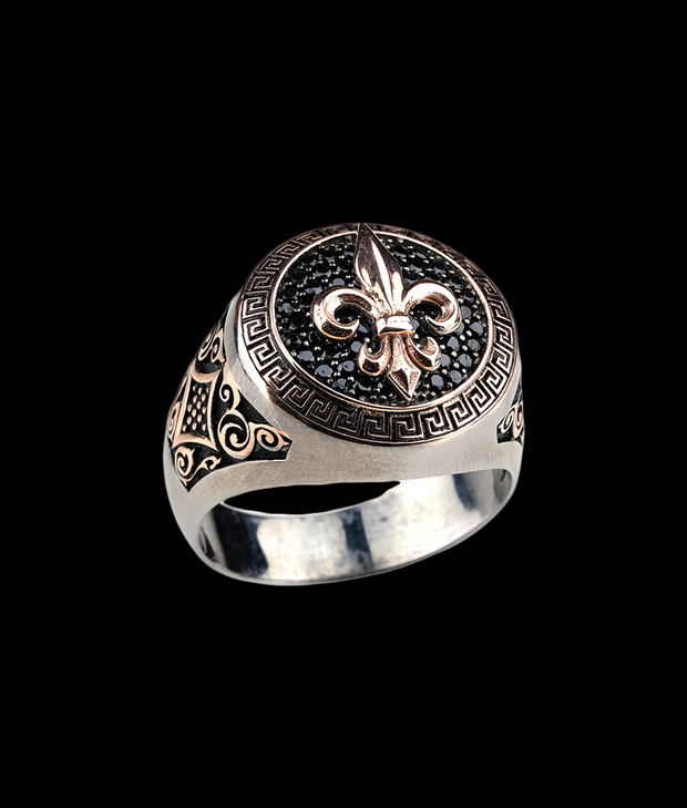 Men's Sterling Silver Fleur de Lis Ring