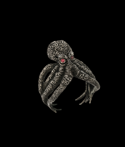 Sterling Silver Octopus Ring, Men's Sterling Silver Ring