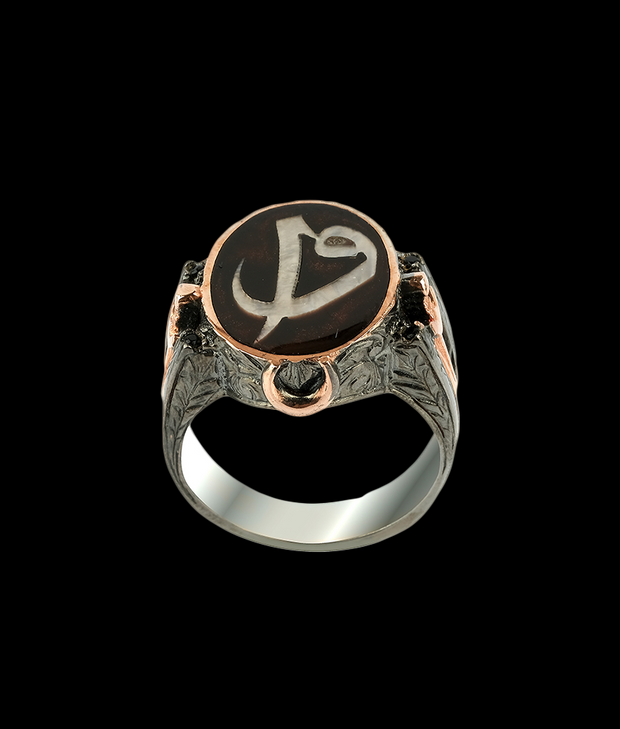 Men's Elif Vav Ring in Sterling Silver