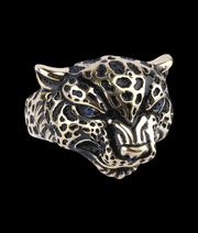 Men's Sterling Silver Tiger Ring