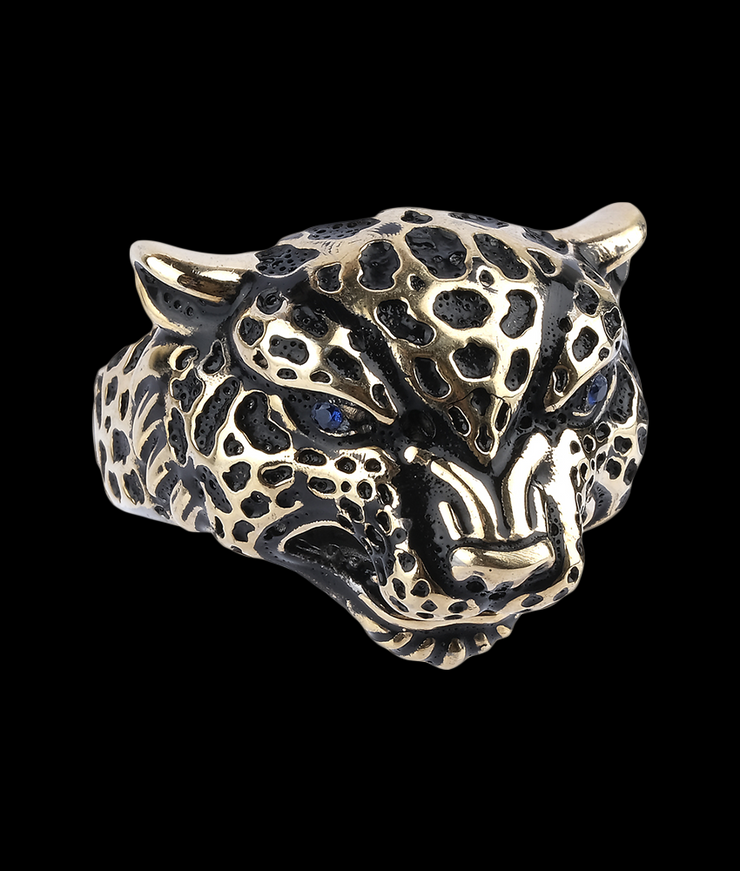 Men's Sterling Silver Tiger Ring