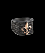 Men's Sterling Silver Fleur de Lis Ring