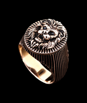 Men's Sterling Silver Lion Ring