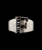Men's Cigar Ring with Letter F