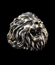 Men's Lion Ring in Sterling Silver