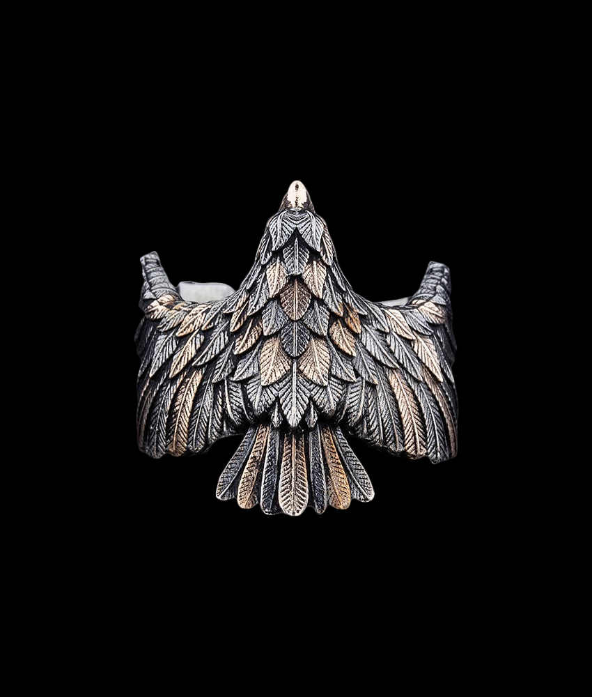 Men's Eagle Ring in Sterling Silver