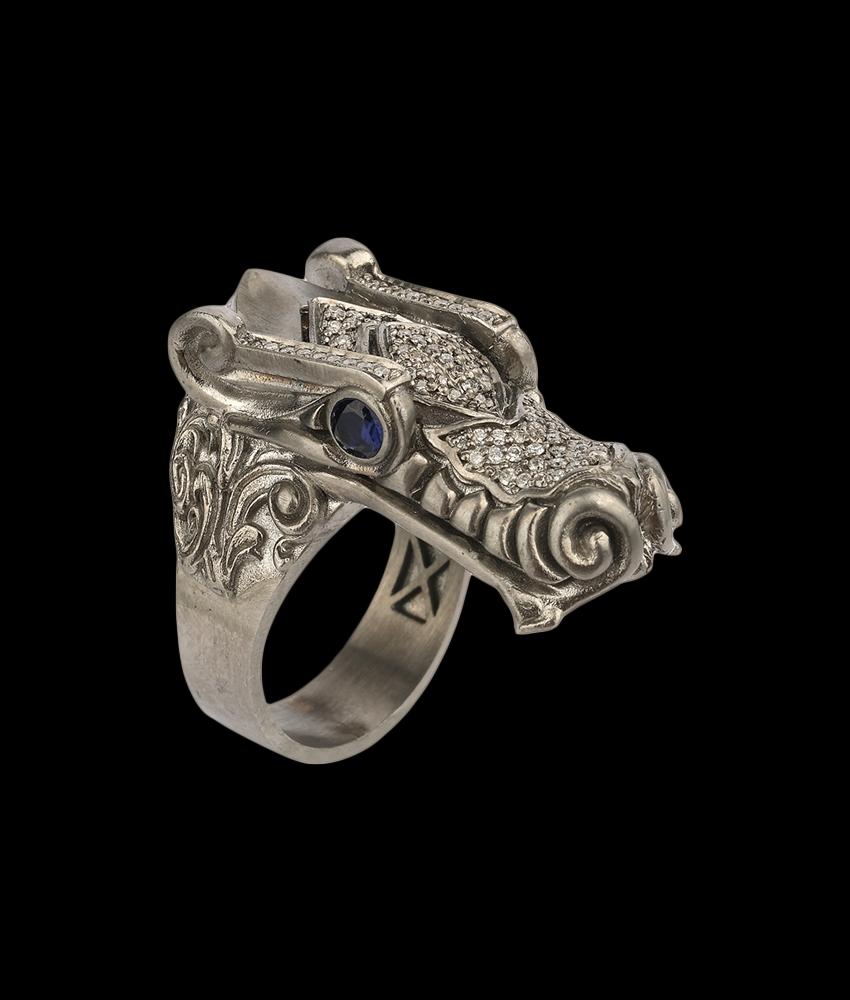 Men's Dragon Ring in Sterling Silver