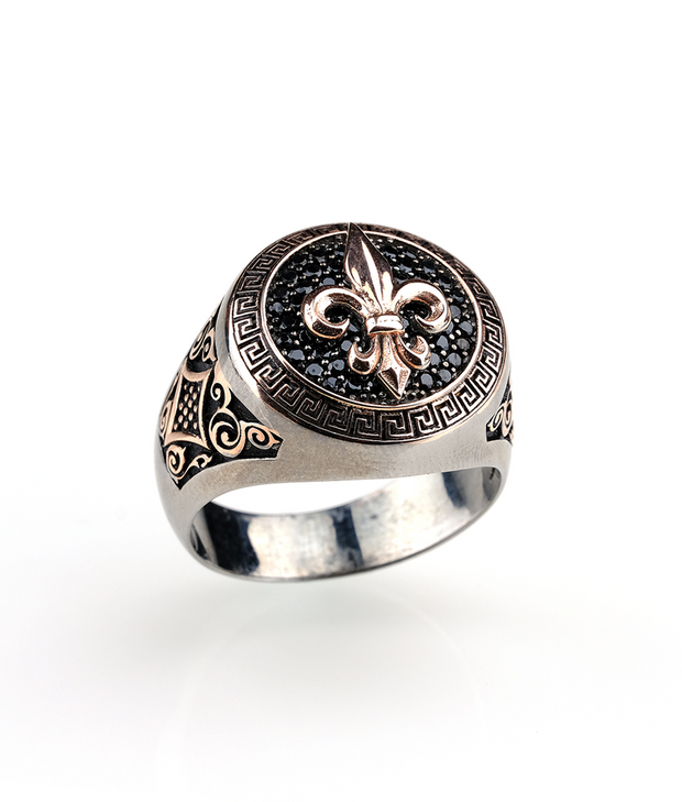 Men's Sterling Silver Fleur de Lis Ring