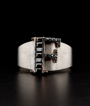 Men's Cigar Ring with Letter F