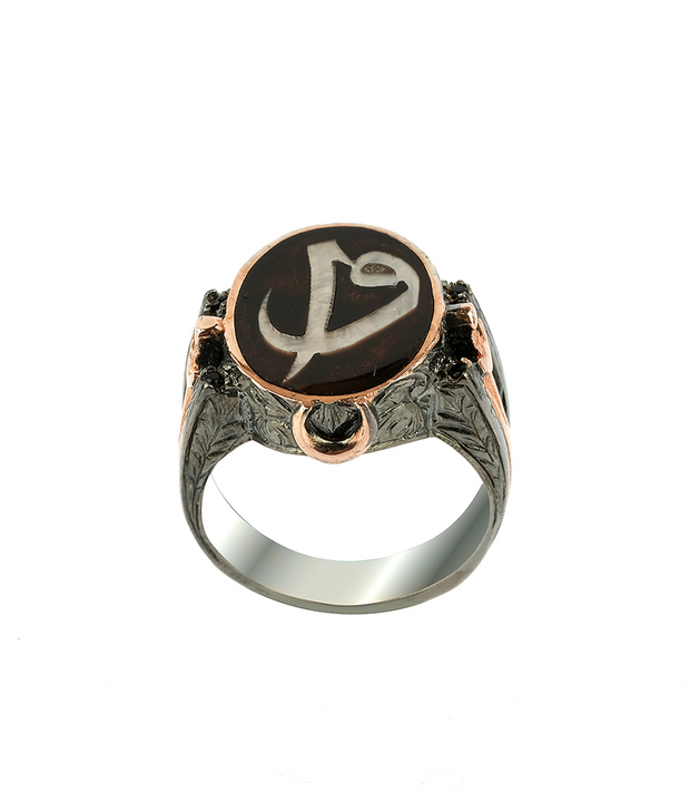 Men's Elif Vav Ring in Sterling Silver