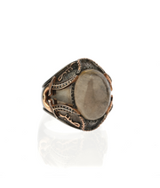 Men's Sterling Silver Agate Ring