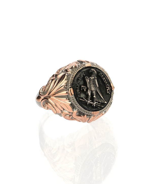 Men's Sterling Silver Ancient Egyptian Coin Ring