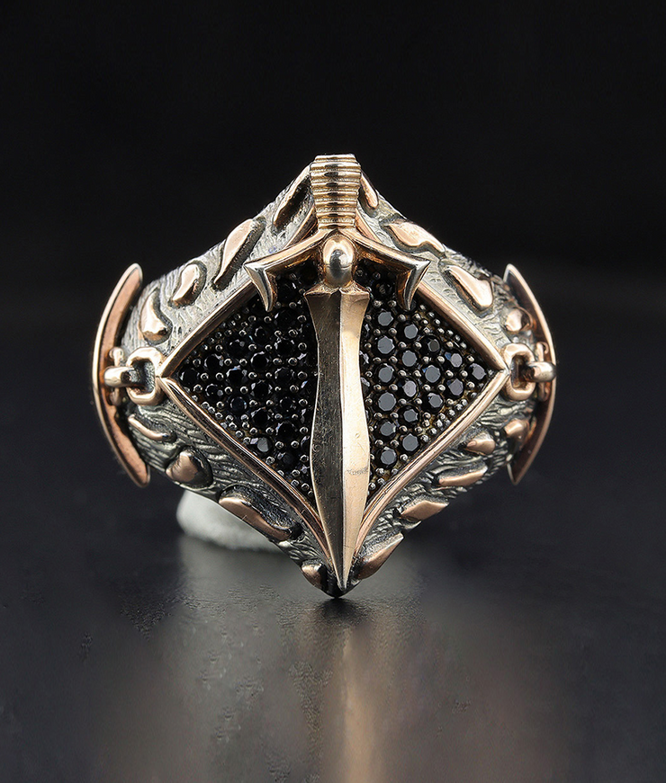 Men's Sword Ring in Sterling Silver