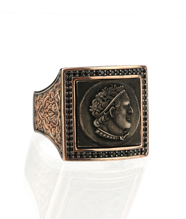 Men's Coin Ring in Sterling Silver