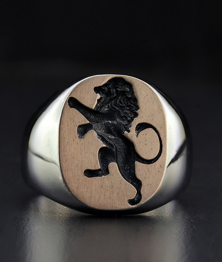 Lion Wax Seal Signet Ring