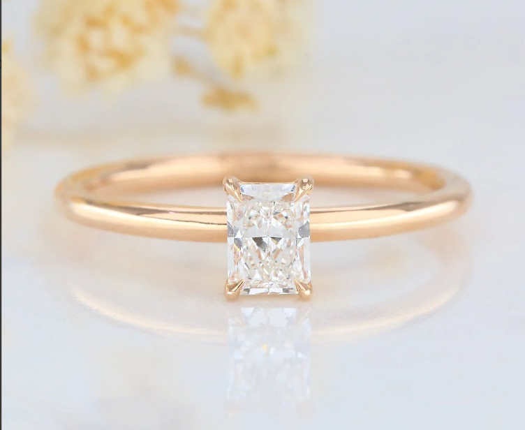 diamond ring, 0.72 ct. diamond ring, 0.72 ct. radiant diamond solitaire ring