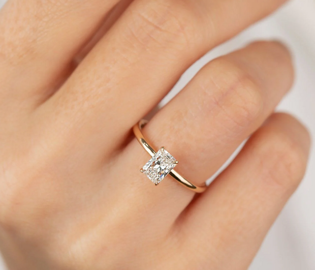 diamond ring, 0.72 ct. diamond ring, 0.72 ct. radiant diamond solitaire ring