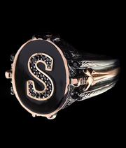 Men's Initial Ring in Sterling Silver