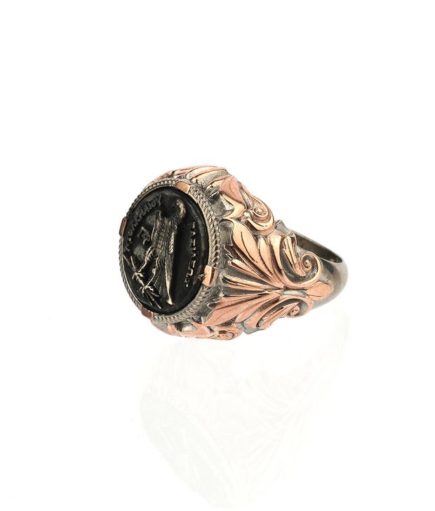 Men's Sterling Silver Ancient Egyptian Coin Ring