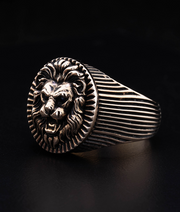 Men's Sterling Silver Lion Ring
