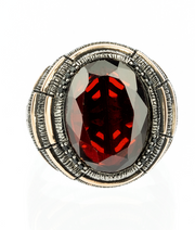 Men's Red Garnet Stone Ring