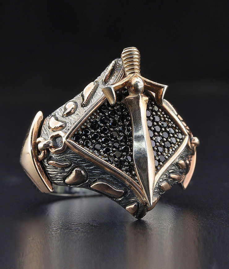 Men's Sword Ring in Sterling Silver