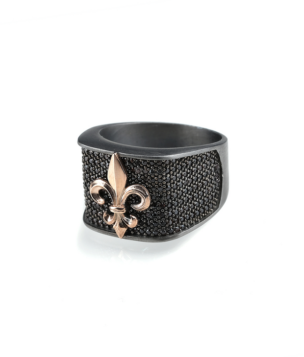 Men's Sterling Silver Fleur de Lis Ring