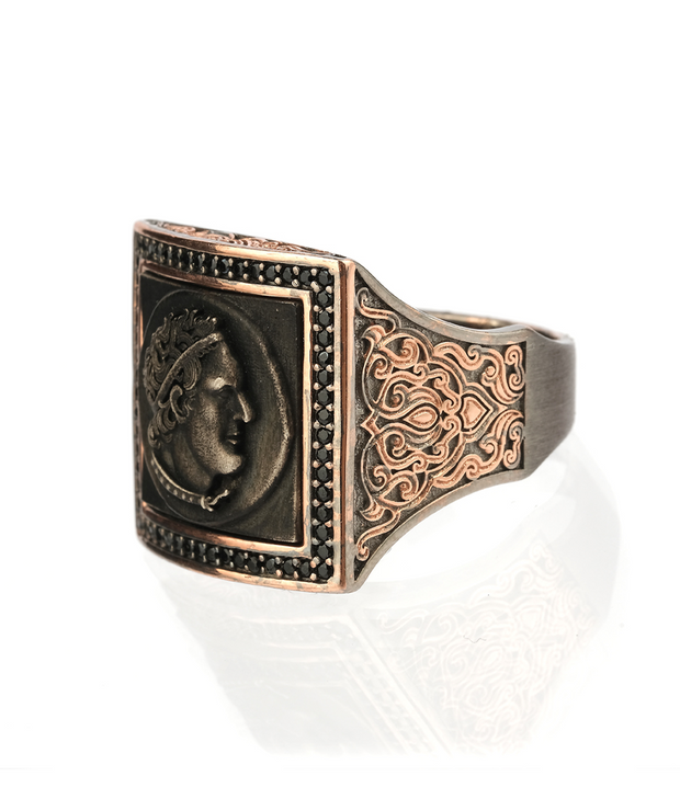 Men's Coin Ring in Sterling Silver