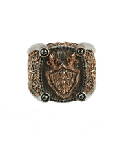 Men's Shield and Sword Ring in Sterling Silver