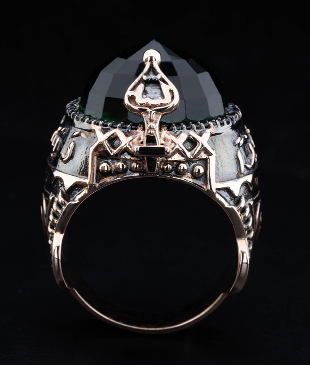Fatih Sultan Mehmet's Helmet Verse Embroidered Ring