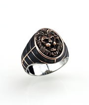 Men's Lion Ring in Sterling Silver