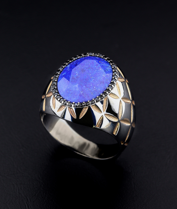 Men's Unique Diffusion Sapphire Ring