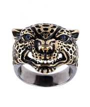Men's Sterling Silver Tiger Ring