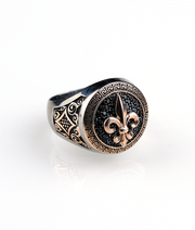 Men's Sterling Silver Fleur de Lis Ring