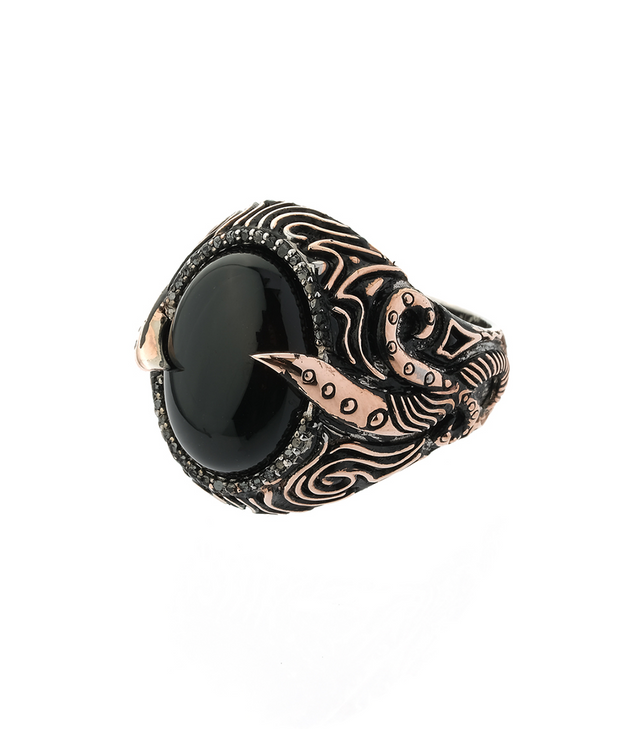 Men's Black Onyx Sterling Silver Ring