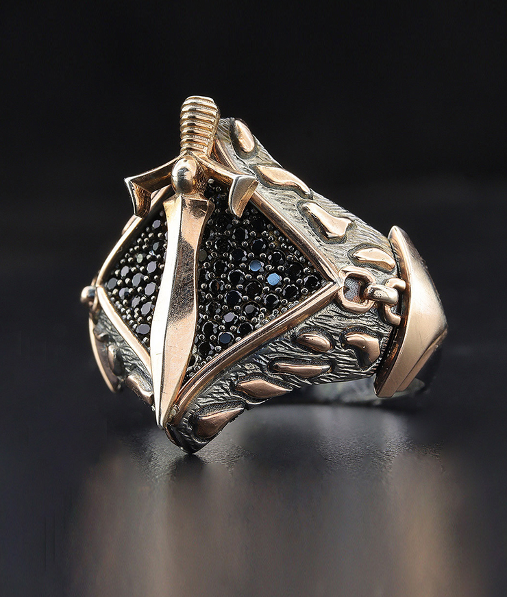 Men's Sword Ring in Sterling Silver
