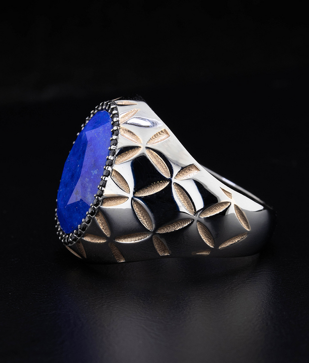 Men's Unique Diffusion Sapphire Ring