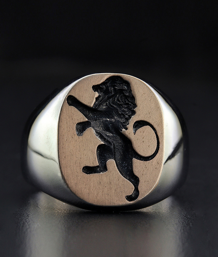 Lion Wax Seal Signet Ring