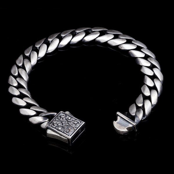 Men’s Sterling Silver Cuban Chain Bracelet