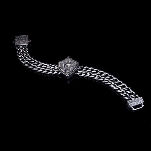 Men’s Sterling Silver Spartan Chain Bracalet