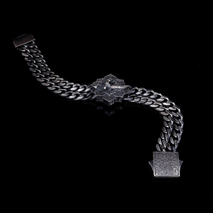 Priestly Blessing & Star of David Men's Sterling Silver Bracelet With Black  Onyx Stone, Jewelry | Judaica Webstore