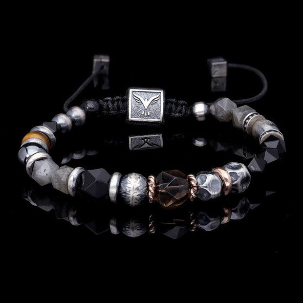 Men’s Sterling Silver Stone Bracelet